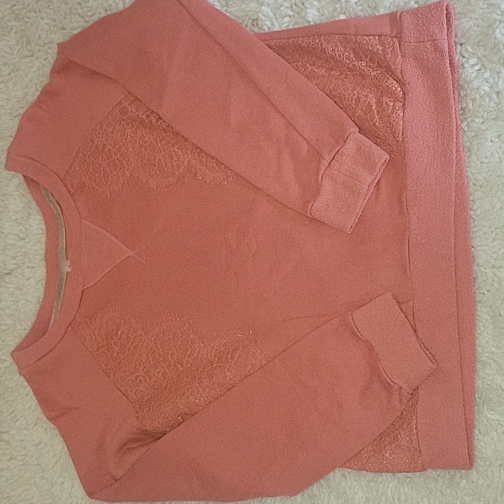 Xhilaration sweatshirt.  Size medium.  Peachy orange color.